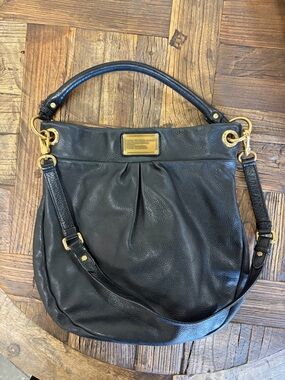 Marc by Marc Jacobs Black Leather Hobo with Gold Hardware